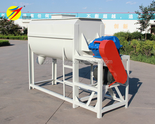 Nigeria Horizontal Hot Selling Small Outlet Horizontal Animal Feed Mixer Ribbon Machine Chicken Feed Mixer Machine